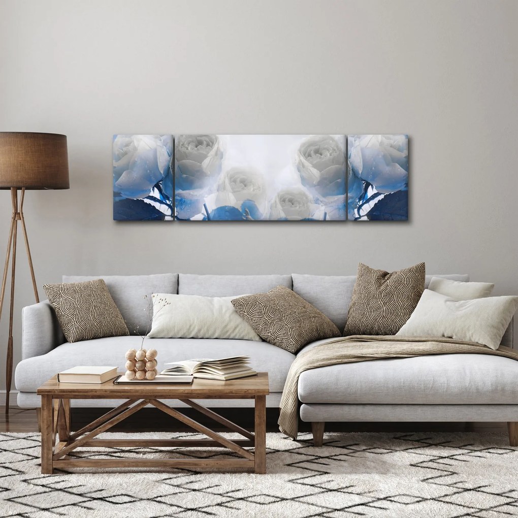 Obraz - Białe róże (170x50 cm)