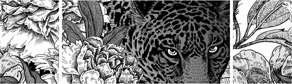 Obraz - Egzotyczny ogród (170x50 cm)