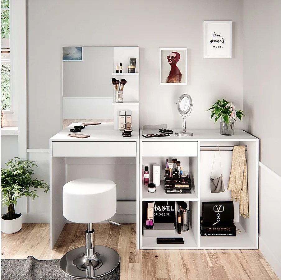 Stół o jamierze biały 140x40x140 isabelle