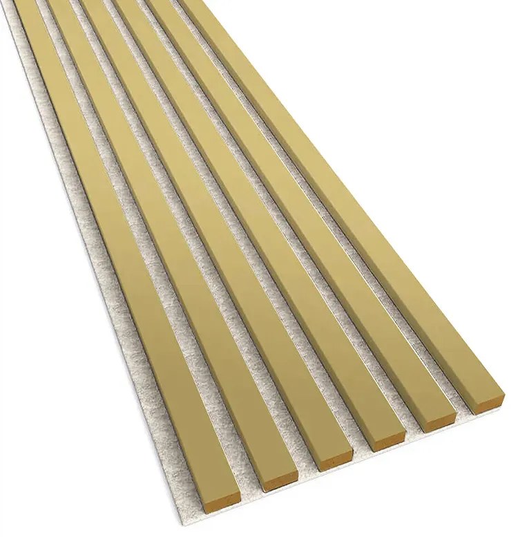 Akustyczne panele lamelowe 2 szt. złoty połysk A6-G10