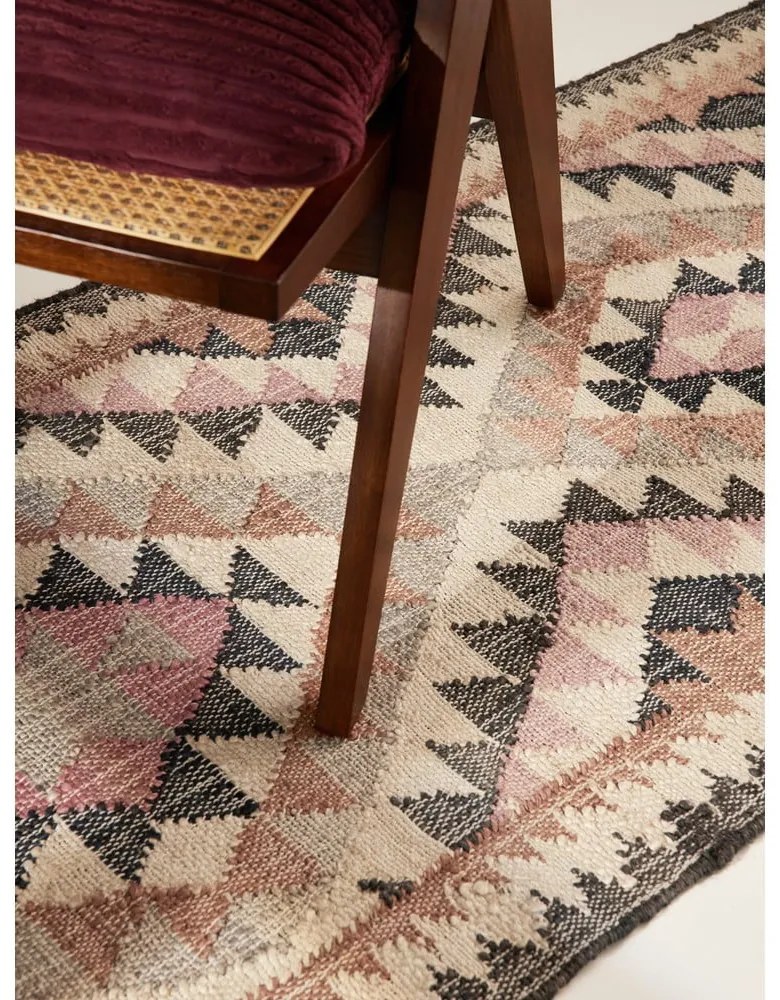 Szary chodnik z juty tkany ręcznie 80x200 cm Roya Parsa – Elle Decoration