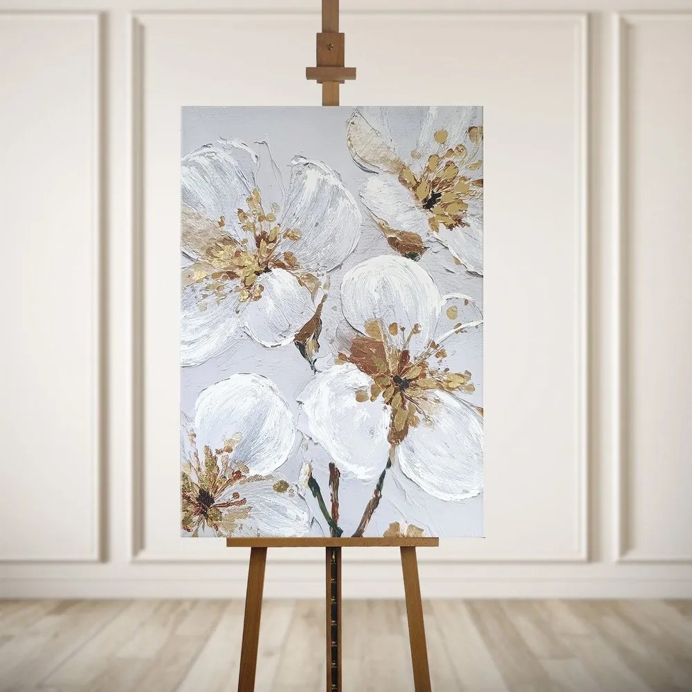 Obraz z ręcznie malowanymi elementami 70x100 cm Petal Glow – Styler