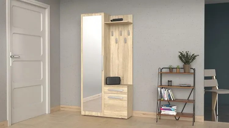 Garderoba Z Lustrem Dąb Sonoma R1-W96