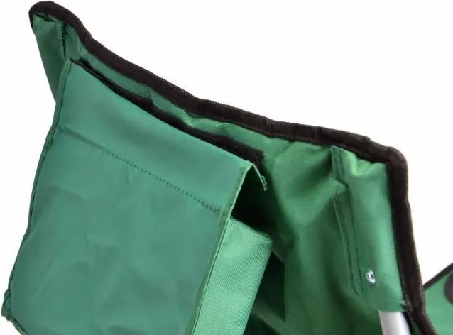 Zestaw 2 szt. składanych krzeseł kempingowych DIVERO z poduszeczką- zielone