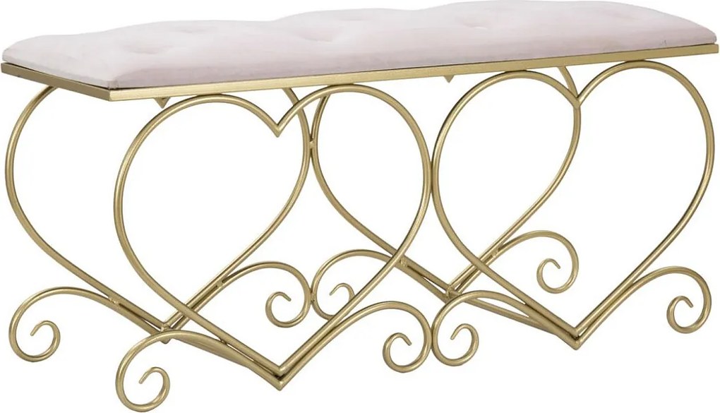 Ławka Serce Różowe Cm 105X37,5X51,5