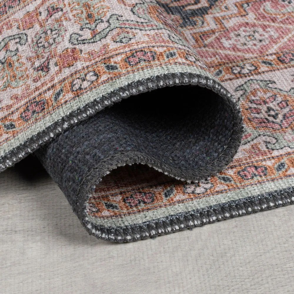 Różowy dywan odpowiedni do prania 190x290 cm Briony Traditional – Flair Rugs