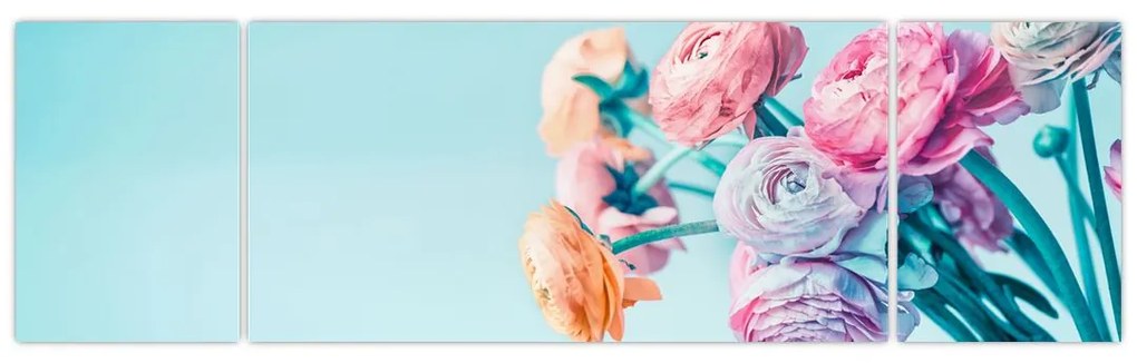Obraz - Kwiaty w wazonie (170x50 cm)