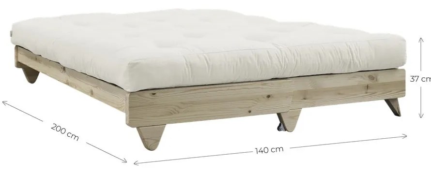 Sofa rozkładana z brązowym pokryciem Karup Design Fresh Natural/Mocca