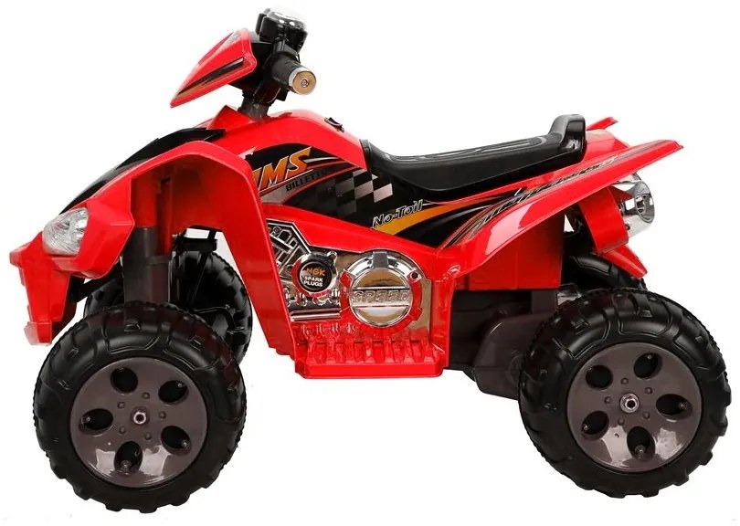 Quad na akumulator duże koła czerwony