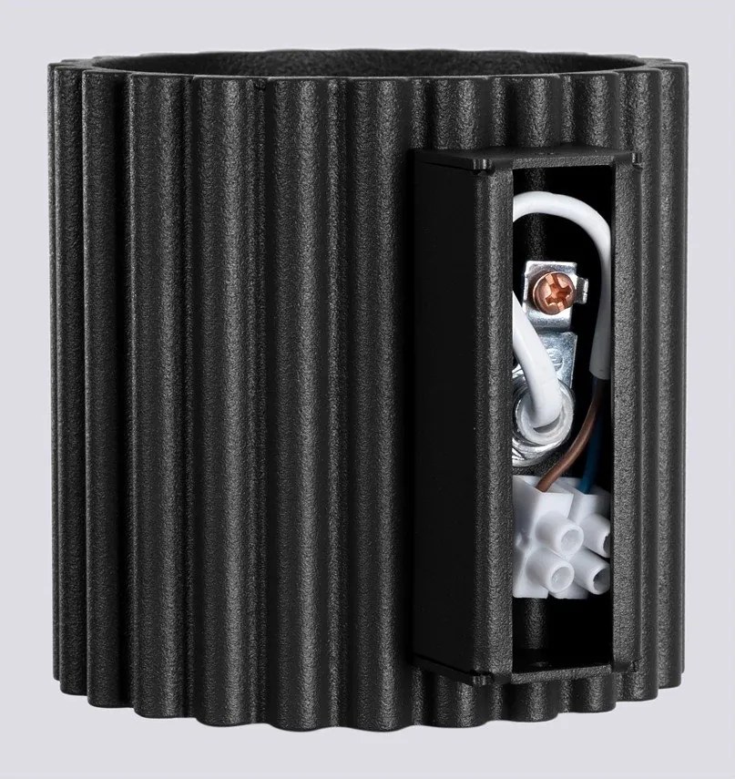 Czarny kinkiet ø 10 cm Zora – Sollux