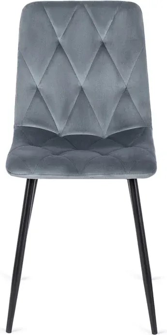 Zestaw Stół Kwadratowy Rozkładany MAX 80-160 cm Dąb Craft/Czarny i 6 Krzeseł ROBIN Szarych