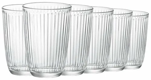 Bormioli Rocco 6-częściowy zestaw szklanek long drink Line, 390 ml, 390 ml