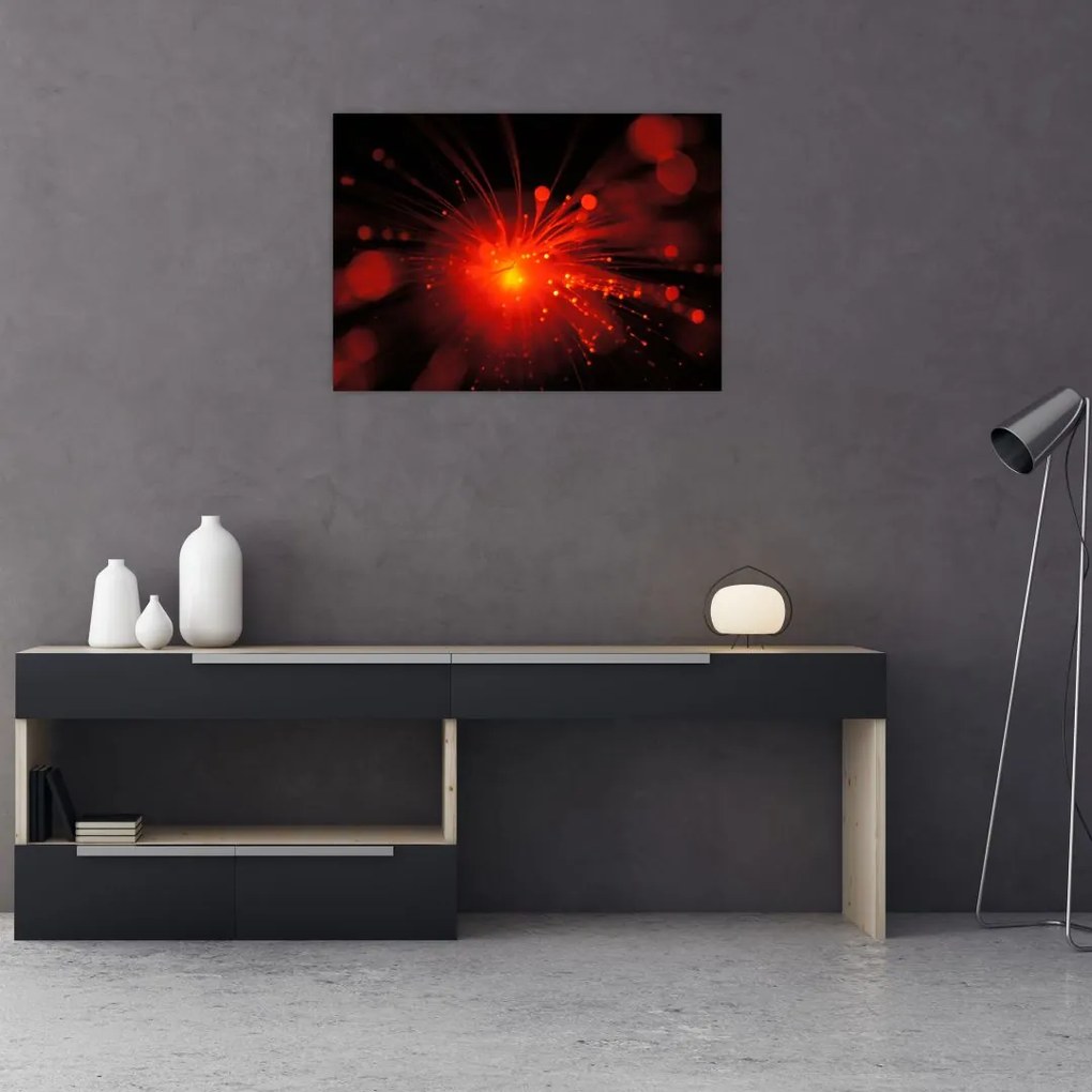 Obraz na szkle - błyszcząca abstrakcja (70x50 cm)