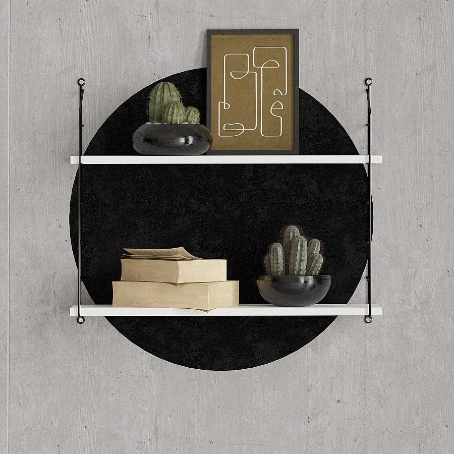 Półka ścienna – 72 cm x 58 cm x 20 cm – Biała – Płyta wiórowa z powłoką melaminową