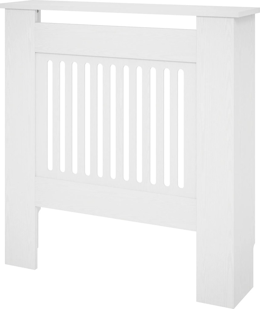 HOMCOM Osłona Grzejnika, Maskowanie Grzejnika, 78 x 19 x 81cm, Osłona Grzejnika do Sypialni, Salonu, MDF, Biały