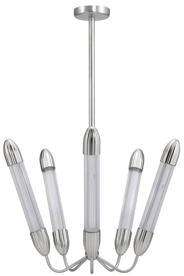Stalowa lampa wisząca w kolorze srebra ze szklanym kloszem ø 69 cm Lemon Squeeze – UMAGE