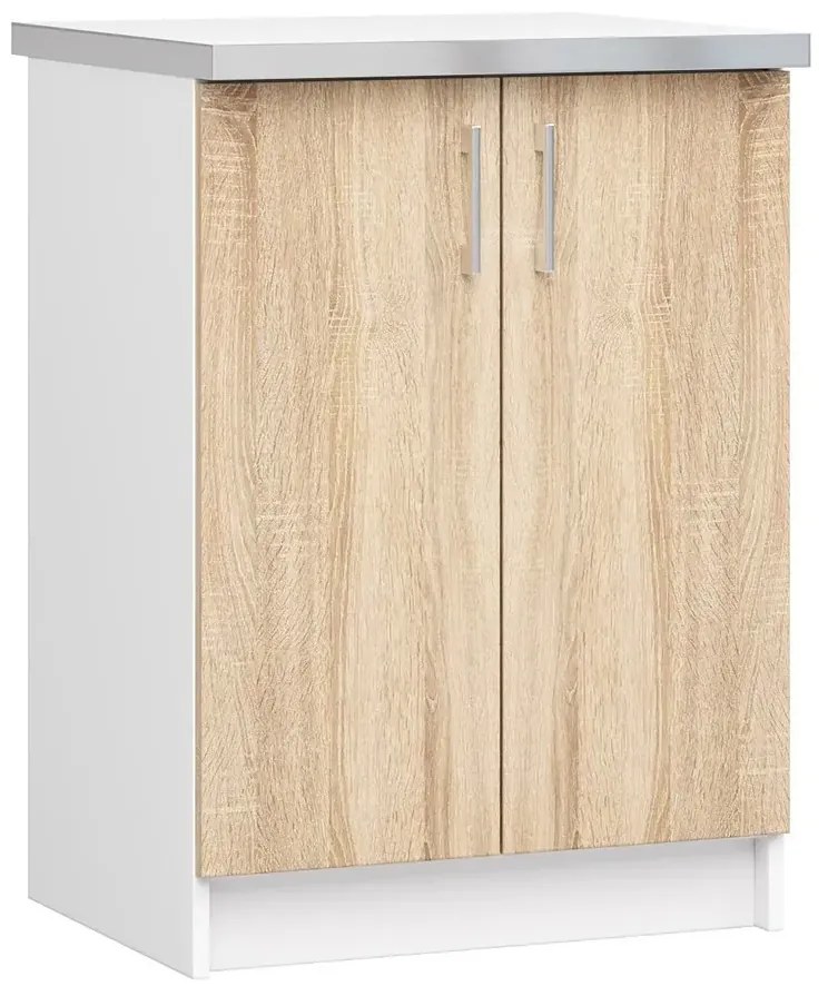 Dolna szafka kuchenna z półkami 60 cm dąb sonoma G9-M70