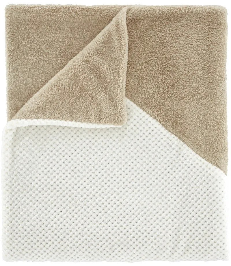 Brązowo-beżowy koc z mikropluszu 130x170 cm Cosy Larsson Geo – Catherine Lansfield