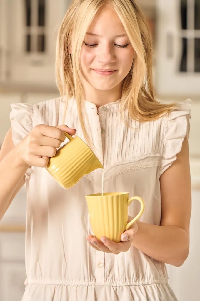 Żółty ceramiczny dzbanek 200 ml MYNTE LEMONADE