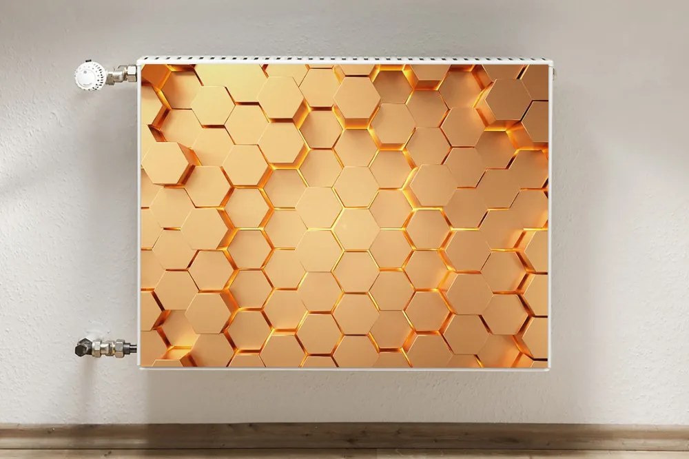 Magnes dekoracjny na kaloryfer Plaster miodu 3D grafika