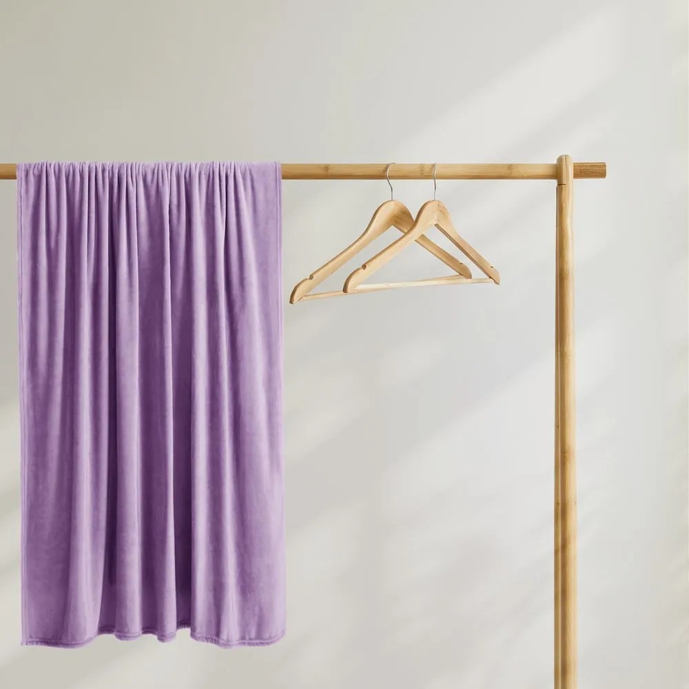 Fioletowy koc z mikrowłókna DecoKing Mic, 160x210 cm