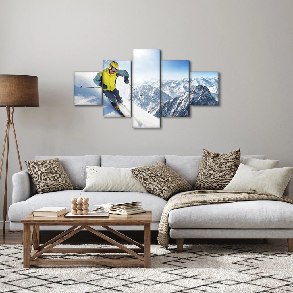 Obraz - Narciarz (125x70 cm)