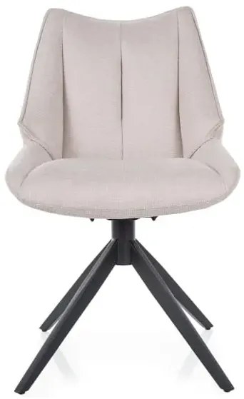 Krzesło tapicerowane CODA BREGO jasny beż obrotowe SIGNAL