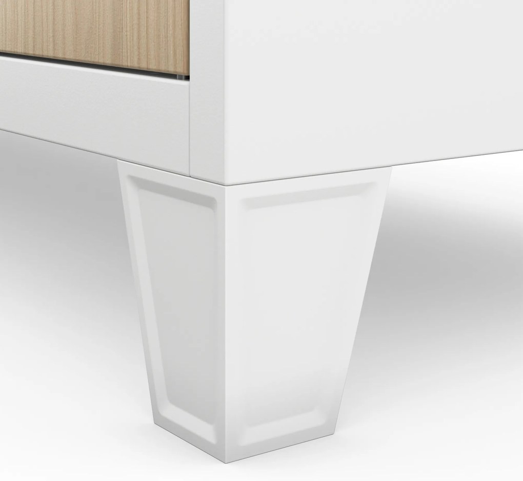 Szafa skrytkowa socjalna BHP biała/dąb sonoma: Eco Design ROBERT, 1360 x 1720 x 450 mm