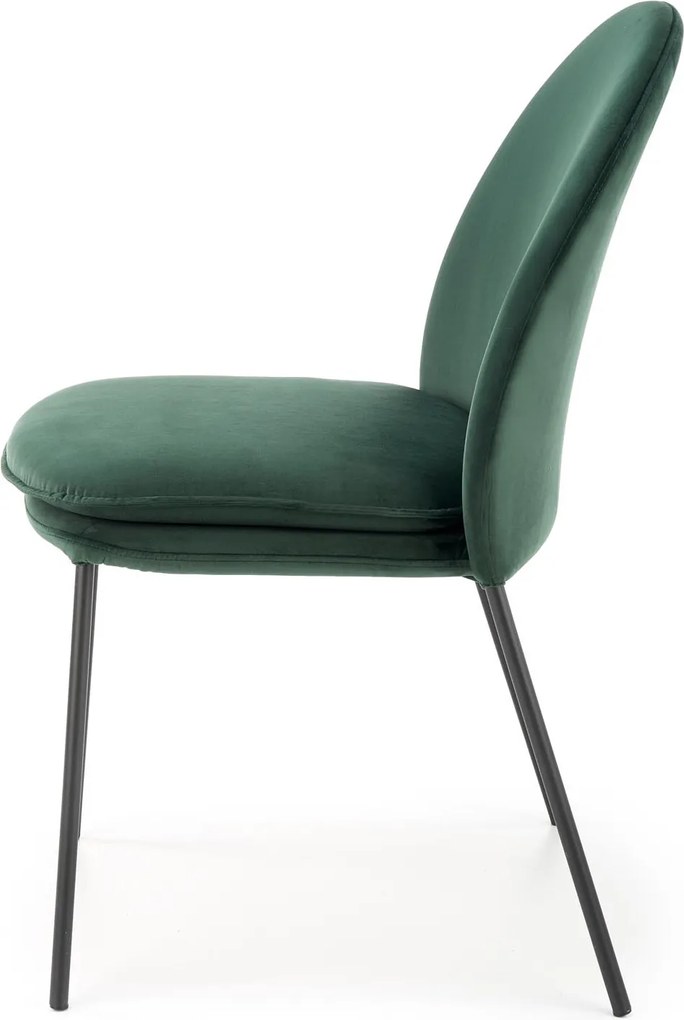 Welurowe krzesło z poduszką na siedzisku K443