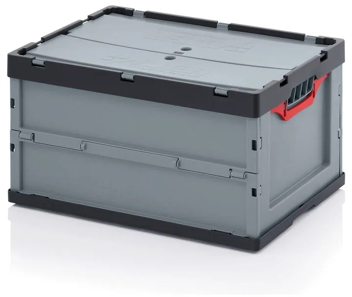 Skrzynki składane z wiekiem, 600x400x320 mm