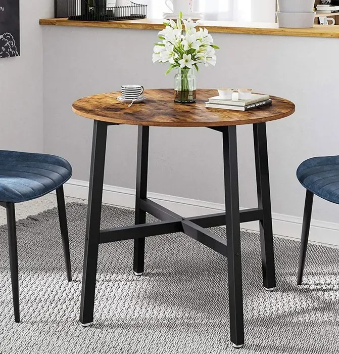 Industrialny okrągły stół do salonu D9-Z43