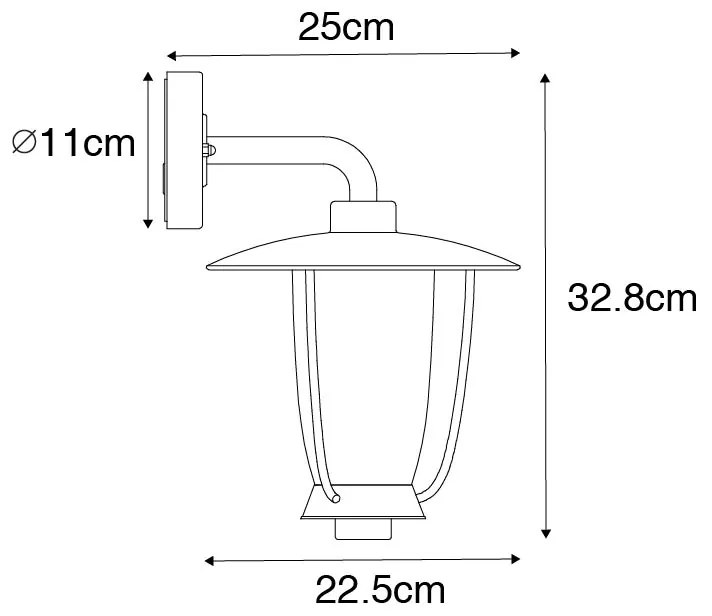 Zewnetrzna Nowoczesna lampa ścienna zewnętrzna czarna - Khana Nowoczesny Oswietlenie zewnetrzne
