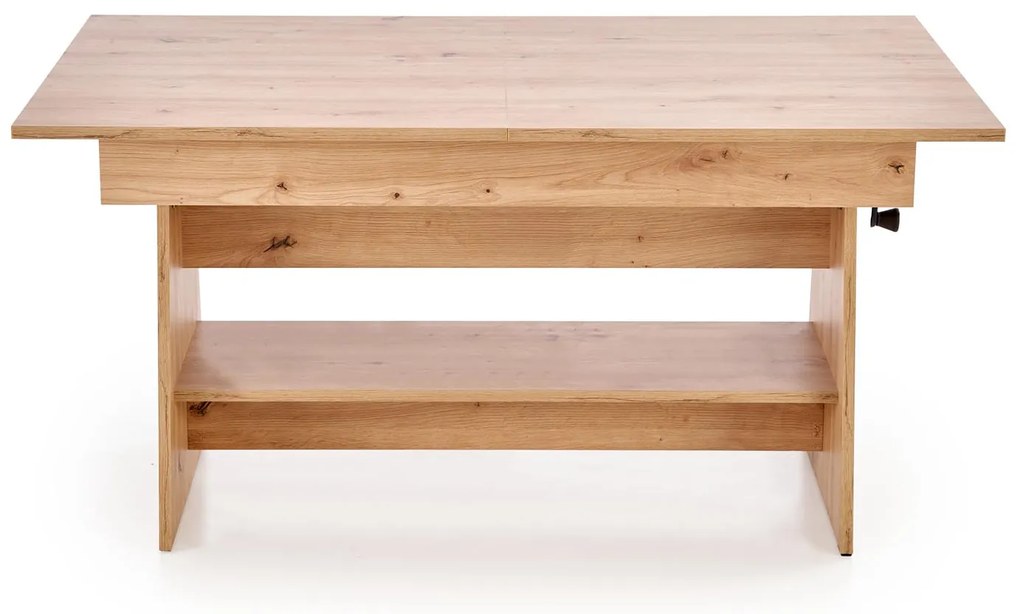 Rozkładany ławo-stół, podnoszony blat, dąb artisan 120-160/70/61-72 ERIKA