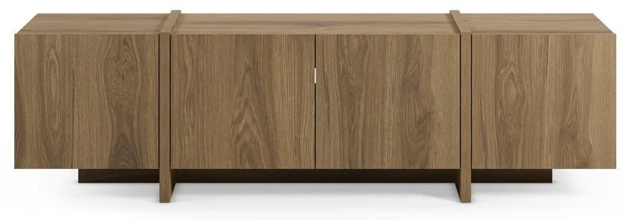 Szafka pod TV w dekorze dębu w naturalnym kolorze 180x55x35 cm Volia – Marckeric
