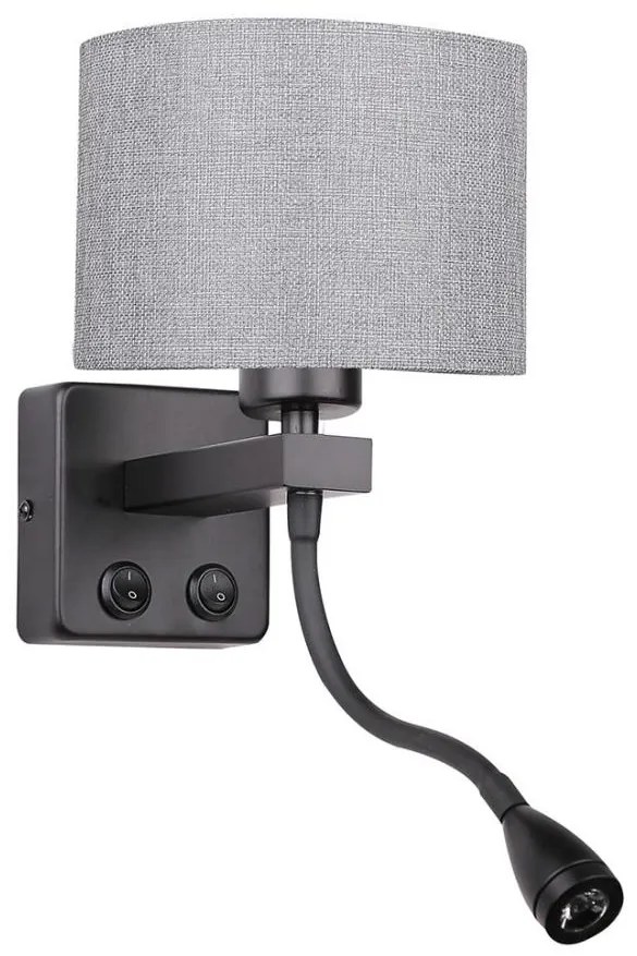 LED elastyczne oświetlenie POLO 1xE27/40W+LED/2W 230V czarne