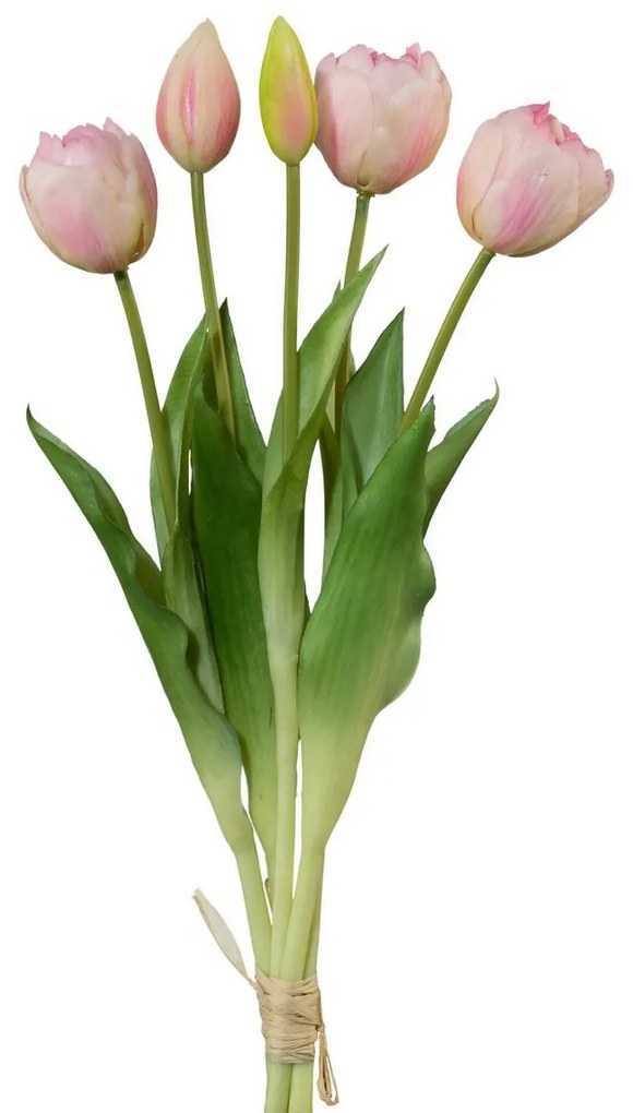 Sztuczna wiązka tulipanów jasnoróżowy, 38  cm