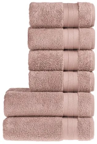 Stanex Zestaw ręczników MEXICO brązowy, 4 szt. 50 x 100 cm, 2 szt. 70 x 140 cm