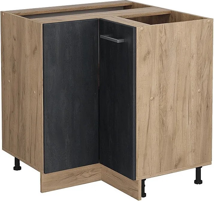 Szafka narożna czarny beton 75.6x46x81.6 r-line