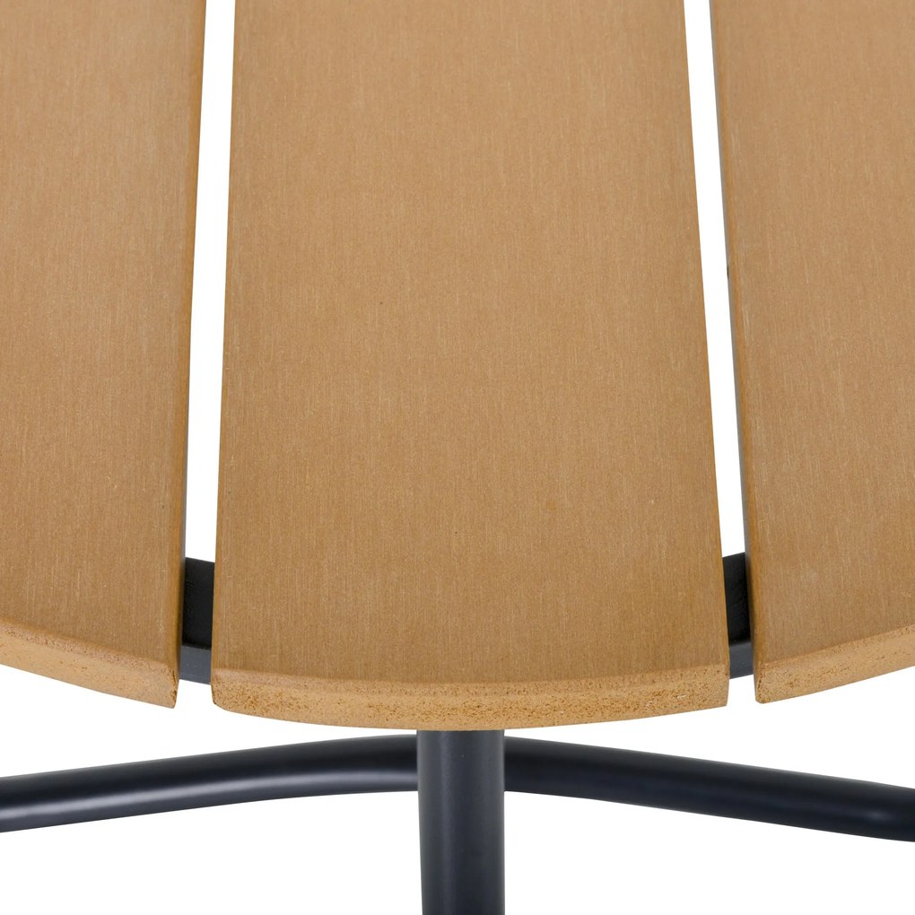 Outsunny Stół Ogrodowy - Elegancki Design, Stabilność i Regulowane Nóżki, Brązowy Ø49 x 48H cm