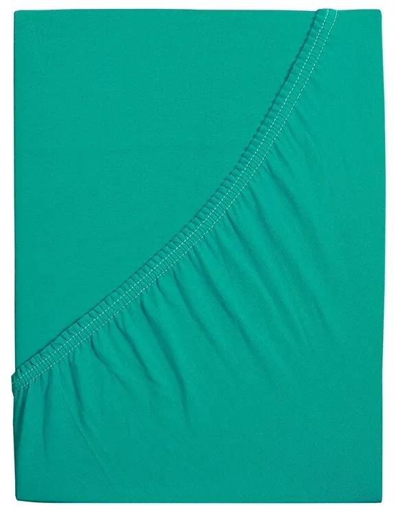 4Home prześcieradło jersey Ideal zielony turkus, 90 x 200 cm