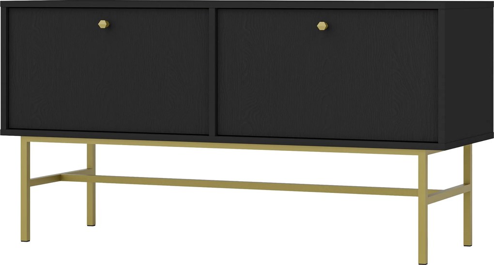 Szafka RTV stojąca TORINO 120,6 cm do Salonu pod Telewizor - Grafit