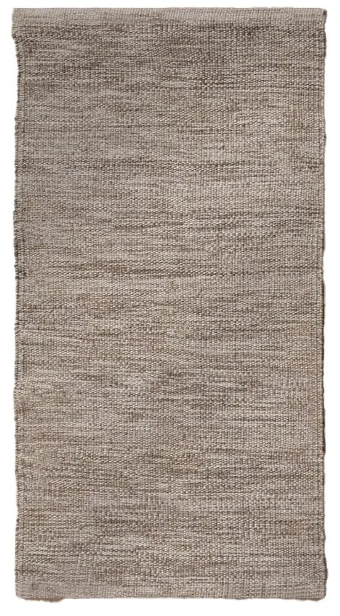 Brązowy dwustronny dywan z mieszanki wełny 80x150 cm – Ixia