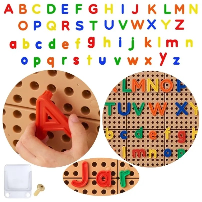 Masterkidz alfabet zestaw liter (dużych i małych) do paneli ściennych stem 122 el.