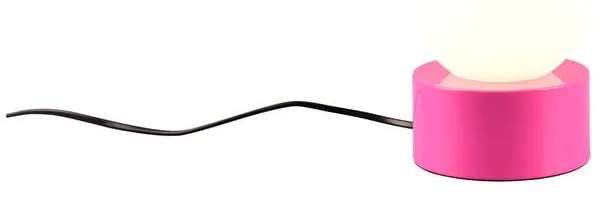 Różowa lampa stołowa ze szklanym kloszem (wys. 17 cm) Countess – Trio