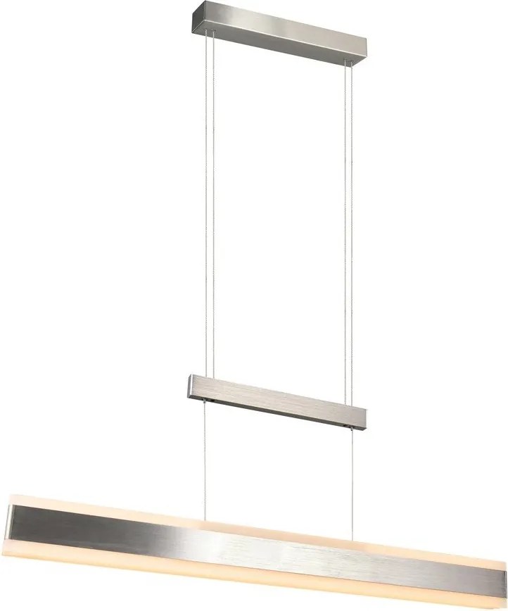 Lampa wisząca LED w kolorze matowego srebra z metalowym kloszem Arcola – Trio