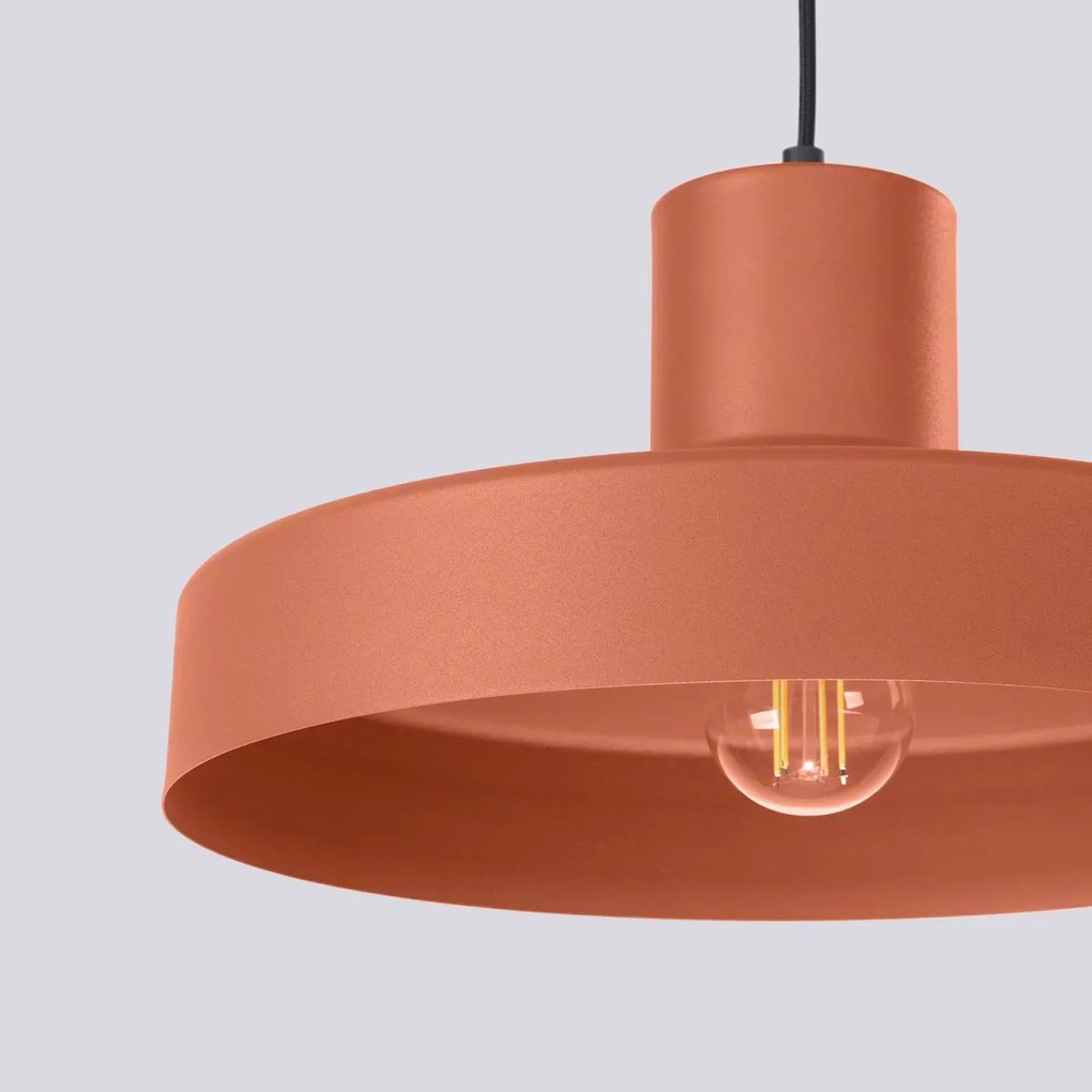 Lampa wisząca BILO ochra czerwona SOLLUX  LIGHTING