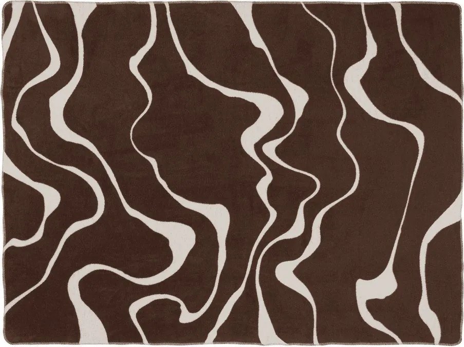 Brązowo-kremowy koc 150x200 cm Felu – noo.ma
