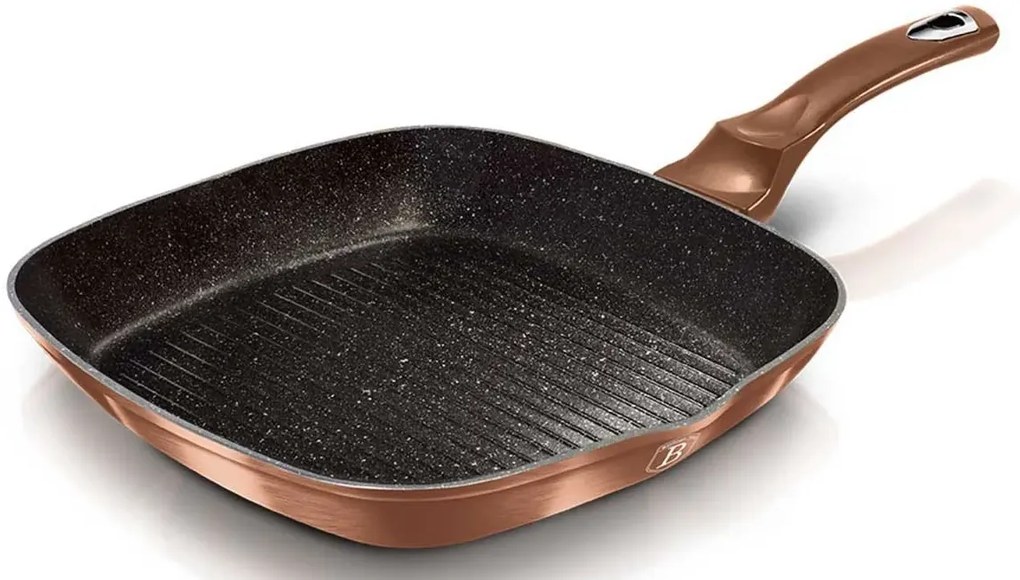 Złota granitowa patelnia grillowa N4-N37