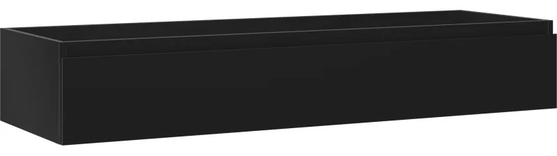 Mexen Orio szafka łazienkowa podumywalkowa 140 cm, 1 szuflada, czarna mat - 91A10-14023-1-BF71