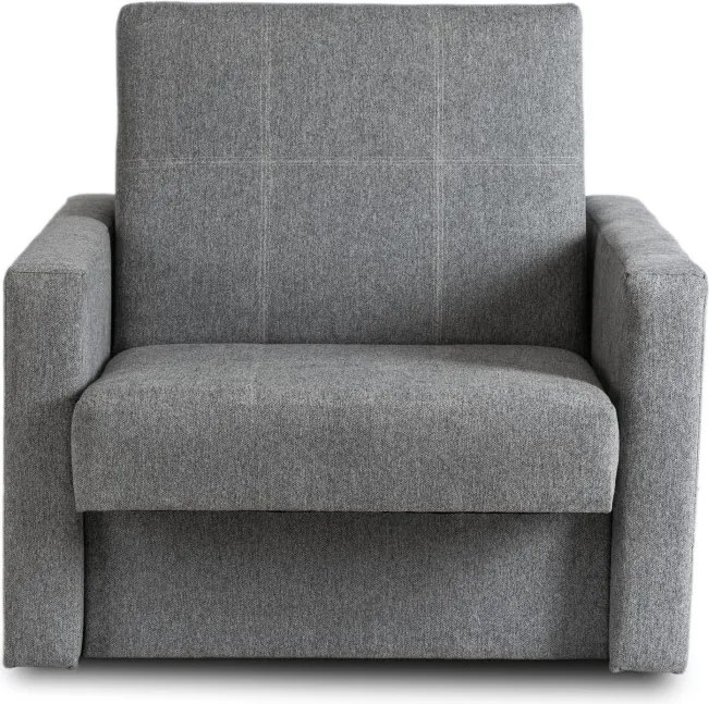 Fotel do Spania MILAN 1 Amerykanka Rozkładany Jednoosobowy Szary Nowoczesny
